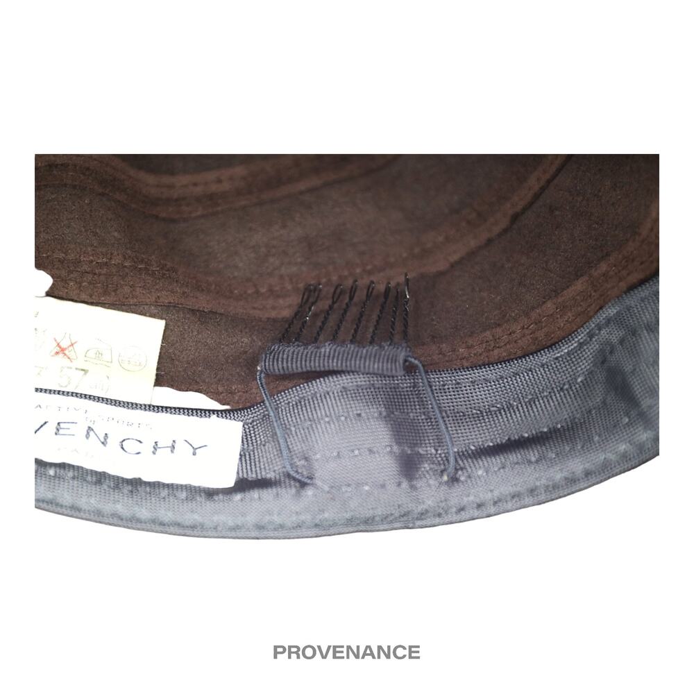 ๐ด Givenchy Logo Notch Bucket Hat - Chocolate Microsuede - Picture 7 of 7